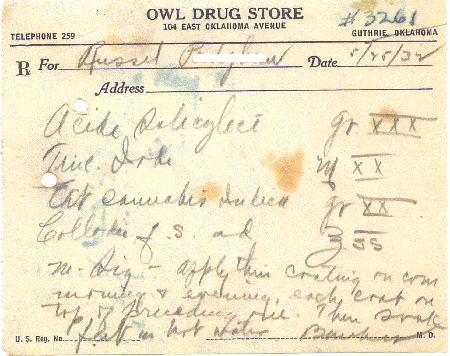 Ok. Prescription