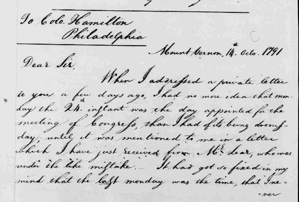 LETTER TO ALEXANDER HAMILTON